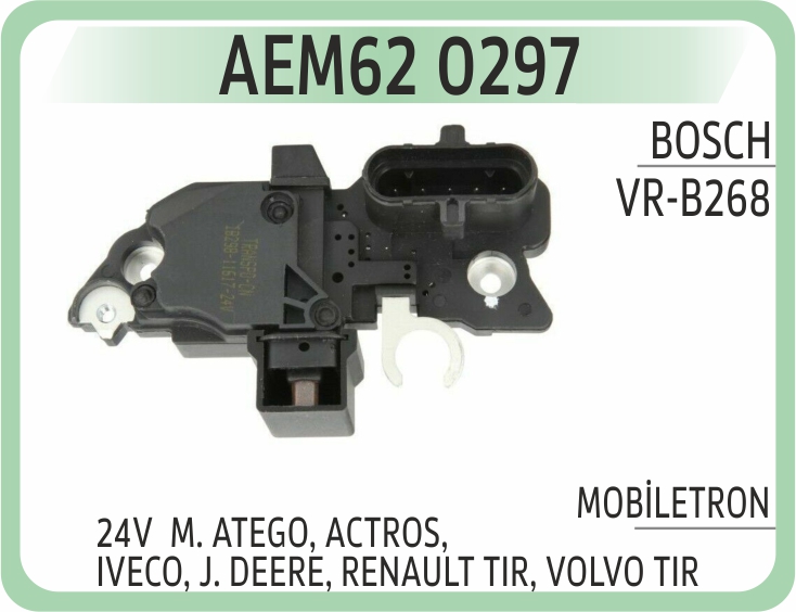 AEM62 0297 KONJEKTOR 24V  M. ATEGO, ACTROS, IVECO, J. DEERE,